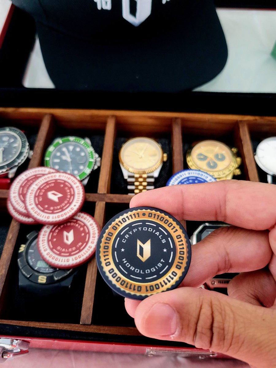 <a href="/cryptodials/">CryptoDials</a> #genesis poker chips came in... quality on these are prime 👏 #NFTCommunity