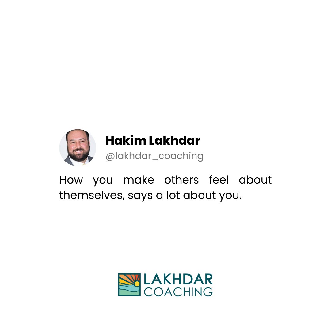 LakhdarCoaching's tweet photo. Be the kind of leader who makes everybody feel like somebody.
#beyourbetterversion #bestversion #positivity #growth #motivation #WhatAreYouMadeOf #leadership #leadershipquotes #leadershipcoach #leadershipskills #leadershipcoaching #resilience #motivation #strength #mindfulness https://t.co/W441GSfRbu
