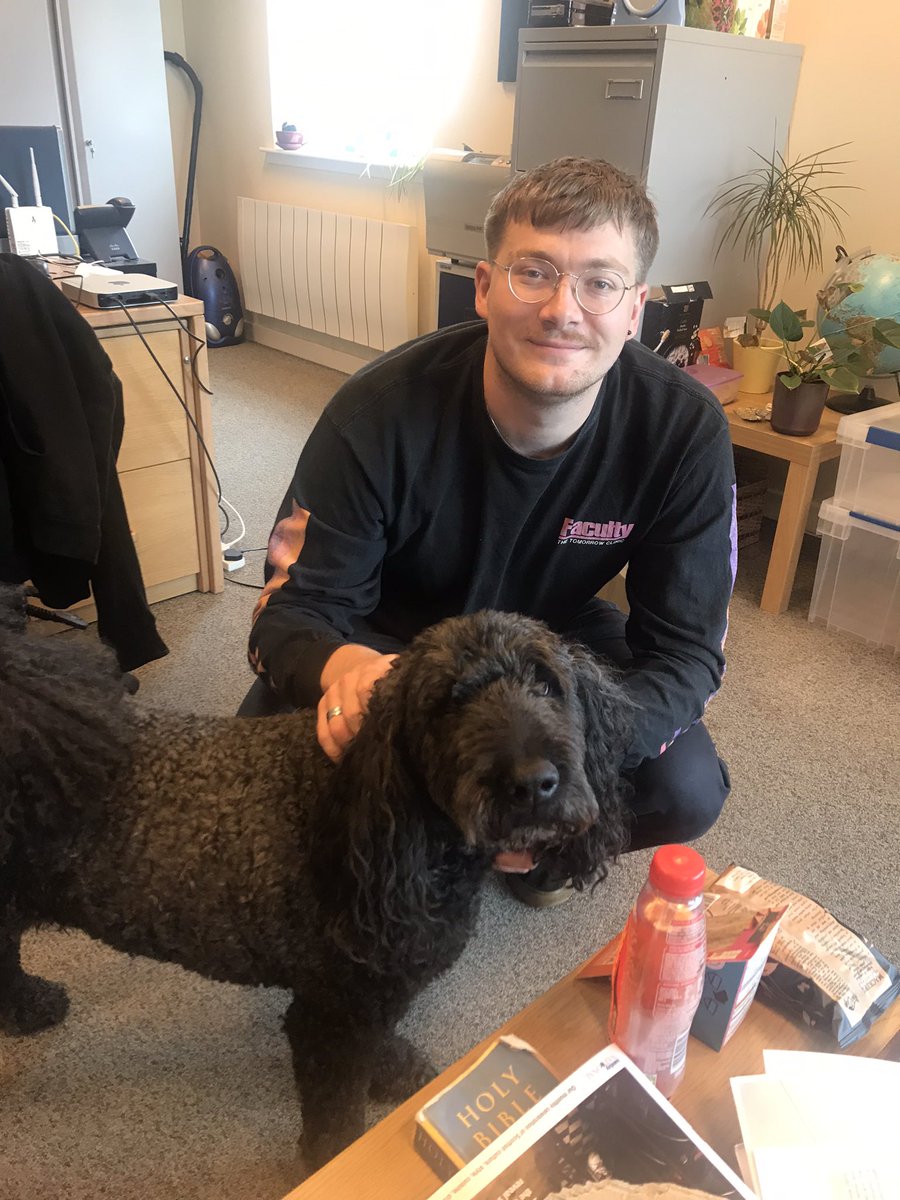 ConvictionRecs's tweet photo. We’re loving having Daniel around, our Media &amp; Marketing Intern. He’s really helping to move things forward and CB loves him, and his crisps… https://t.co/UVIJ8ptPPf