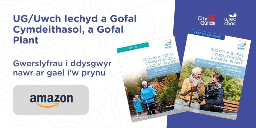 Os ydych chi'n astudio UG/Uwch Iechyd a Gofal Cymdeithasol, a Gofal Plant y flwyddyn nesaf, gallwch nawr brynu ein gwerslyfrau gan Amazon! 📚
Allwch ddod o hyd i ddolenni i brynu ar waelod y dudalen o dan y tab 'Dogfennau Allweddol a Deunyddiau Cwrs' bit.ly/3z1pt2s