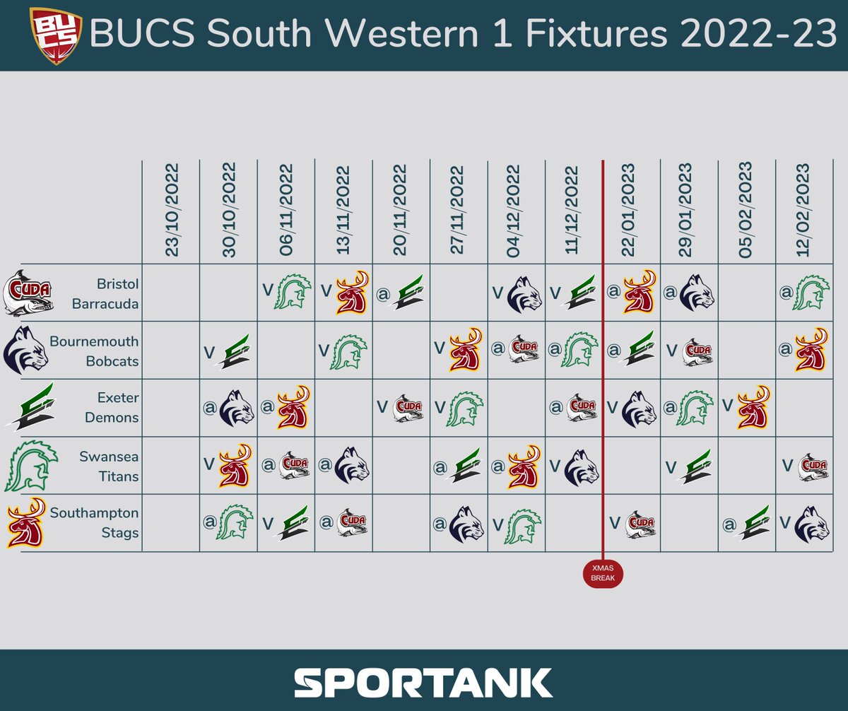 Uniball South Western 1 2022-23 Fixtures.