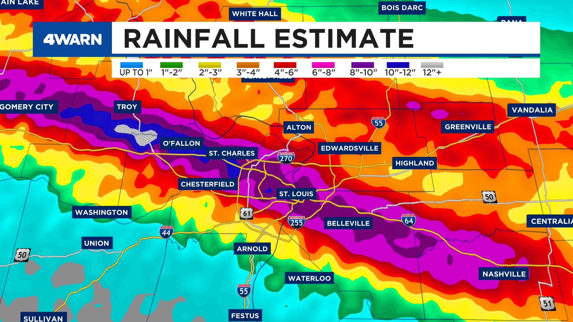 Steve Templeton on Twitter "Radar estimated rainfall so far, still