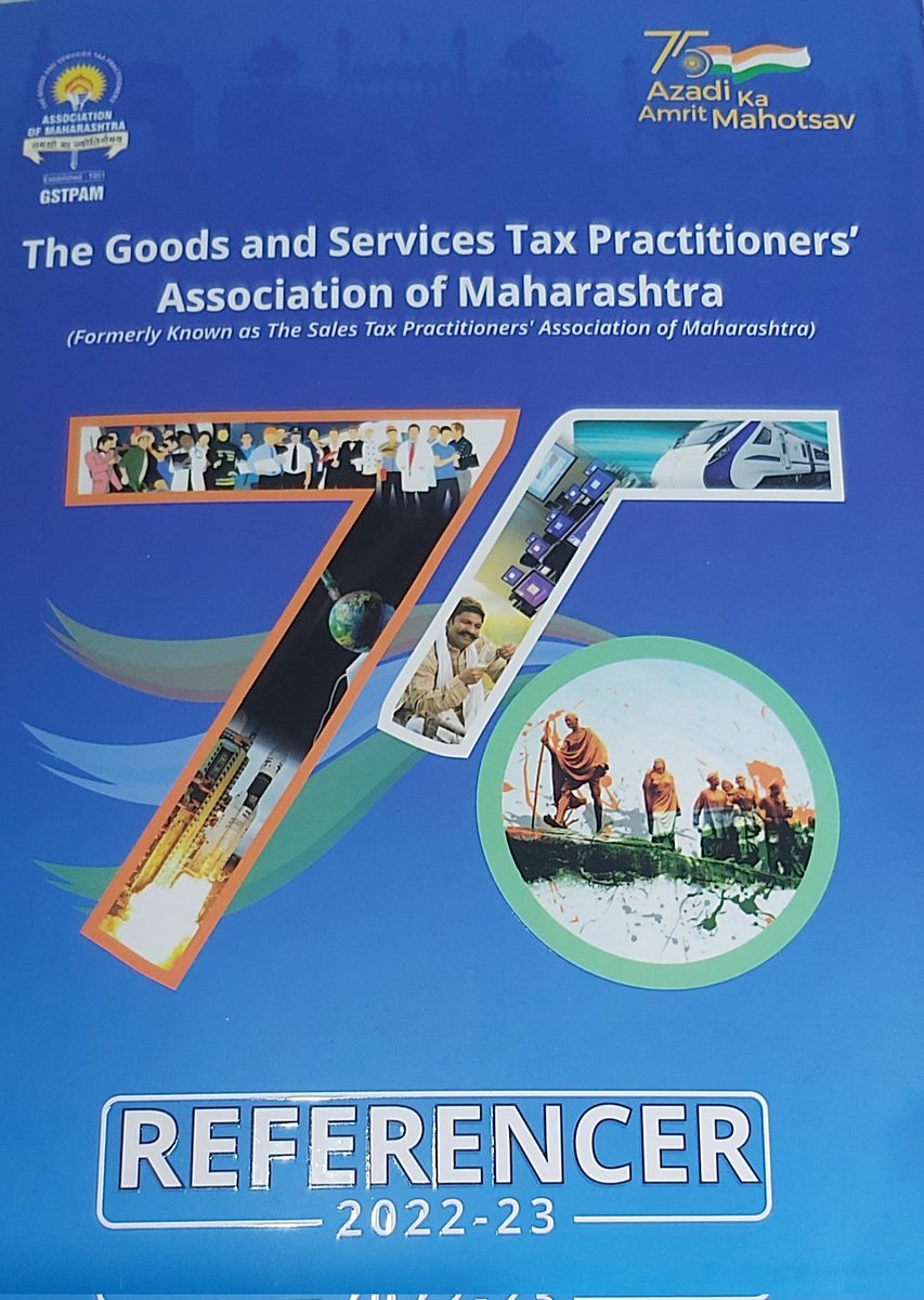 iamriteshmehta's tweet image. Happy to Contribute to the Profession by being one of the contributory to this all inclusive and most referred #GST referencer 2022-23 released by #GSTPAM, Mumbai.
#gstcouncilmeeting