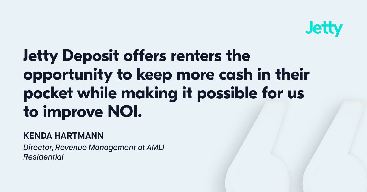 Jetty (@jetty) on Twitter photo "Jetty Deposit offers renters the opportunity to keep more cash in their pocket while making it possible for us to improve NOI," says Kenda Hartmann at AMLI Residential.
Learn more about what lower move-in fees might mean for renters: jetty.com/blog/what-lowe… "Jetty Deposit offers renters the opportunity to keep more cash in their pocket while making it possible for us to improve NOI," says Kenda Hartmann at AMLI Residential.
Learn more about what lower move-in fees might mean for renters: jetty.com/blog/what-lowe…