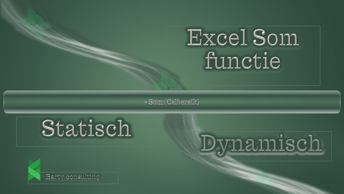 BartvConsulting's tweet image. Wat als je de SOM functie dynamisch kunt maken?!
Bekijk de video via onderstaande link.

youtu.be/OyE0RX0bglw

Voor nog meer video&apos;s ga naar bartvconsulting.com 

#exceleducation #excelfuncties
#Excel