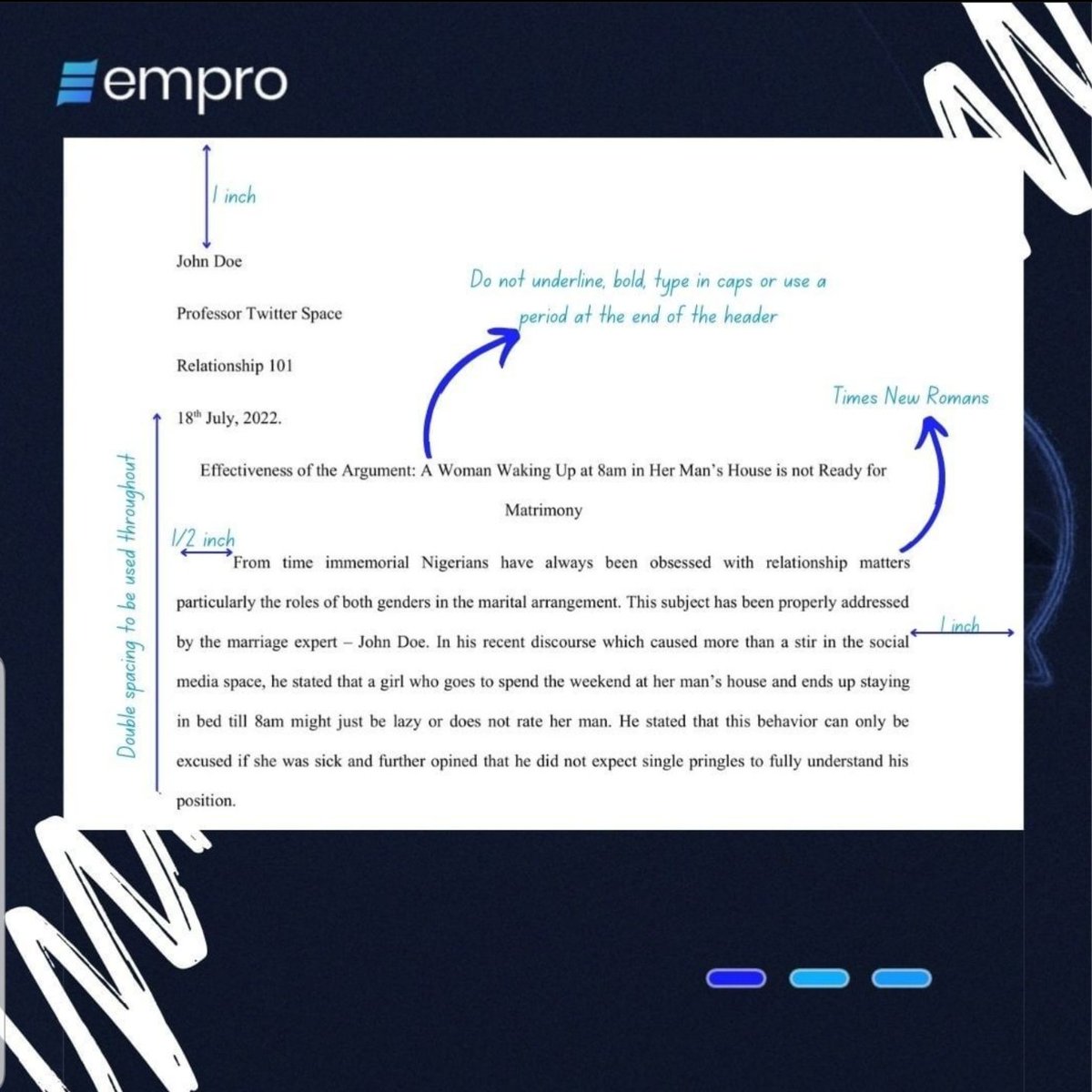 empro_hq's tweet image. Modern Language Association!

The most preferred style format for writing research papers.

So if you are currently furthering your studies or intend to, it is important to familiarize yourselves with this concept.

Empro; empowering professionals.