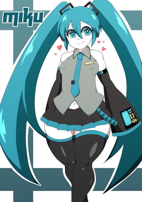 (性癖に忠実な)初音ミクちゃんを描きました。 