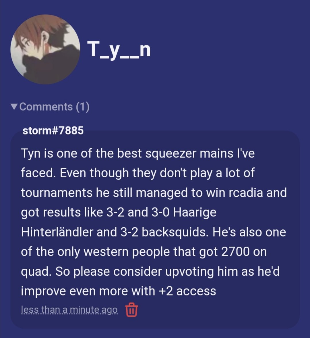 spla_storm's tweet photo. Decided to suggest @T_y__n into +2 considering how he played at rcadia he's definitely on that level https://t.co/ehZH181CCs