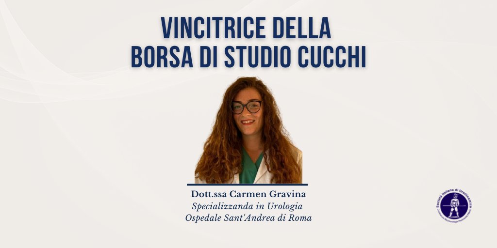 Complimenti alla Dott.ssa <a href="/Carmengravina95/">Carmen Gravina</a> che ha vinto la Borsa di studio Cucchi, presentando il lavoro dal titolo “Valutazione di possibili fattori predittivi di recidiva di ritenzione urinaria acuta: sviluppo di un modello predittivo”

#urologia #urodinamica