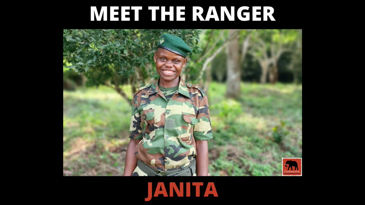 MEET THE RANGER: JANITA. Orphaned at a young age, she was inspired by female rangers to become a ranger. We’re thrilled that Janita is flying the flag for female rangers! To support our ranger training work in Africa, please donate this #WorldRangerDay:  
 bit.ly/3vEs95B