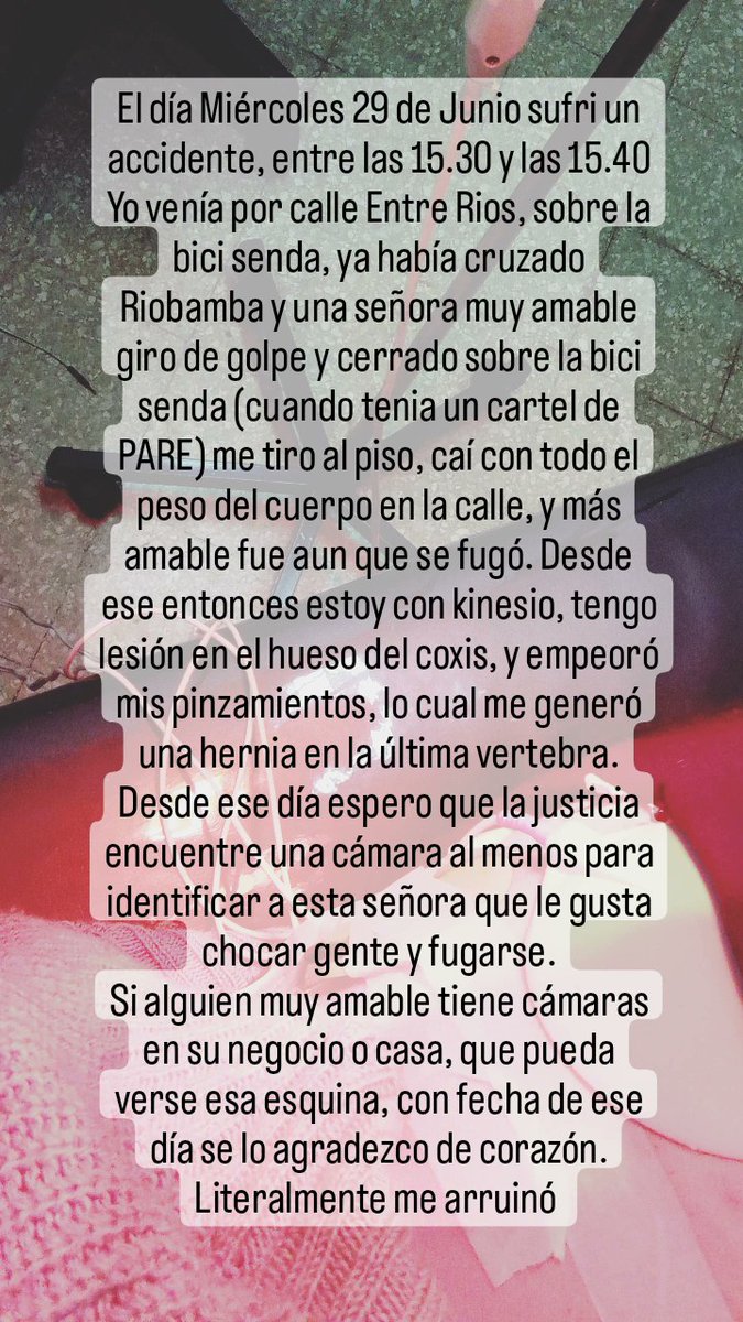 La persona en cuestión soy yo, lamentablemente pase por esto. Si alguien puede ayudarme y tiene cámaras para poder identificar a la persona se lo agradezco mucho. Si quieren ayudarme a difundir también lo agradezco ❤
