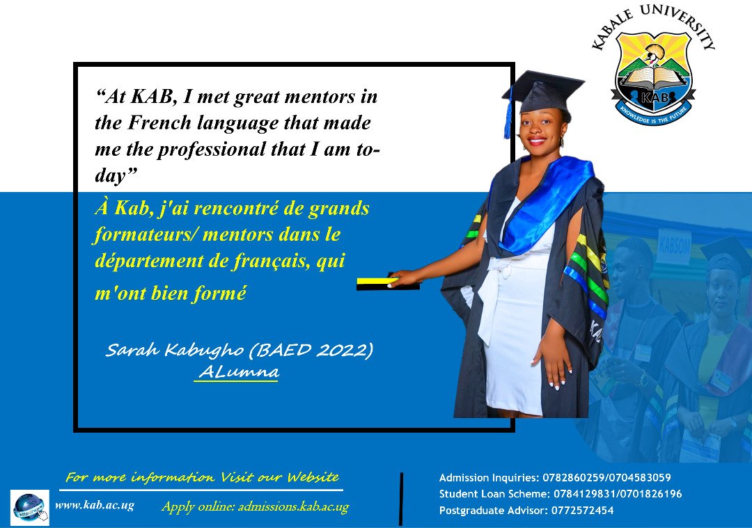 We share Sarah's testimony! We close admissions soon #studykab @kabuniversity apply via: admissions.kab.ac.ug