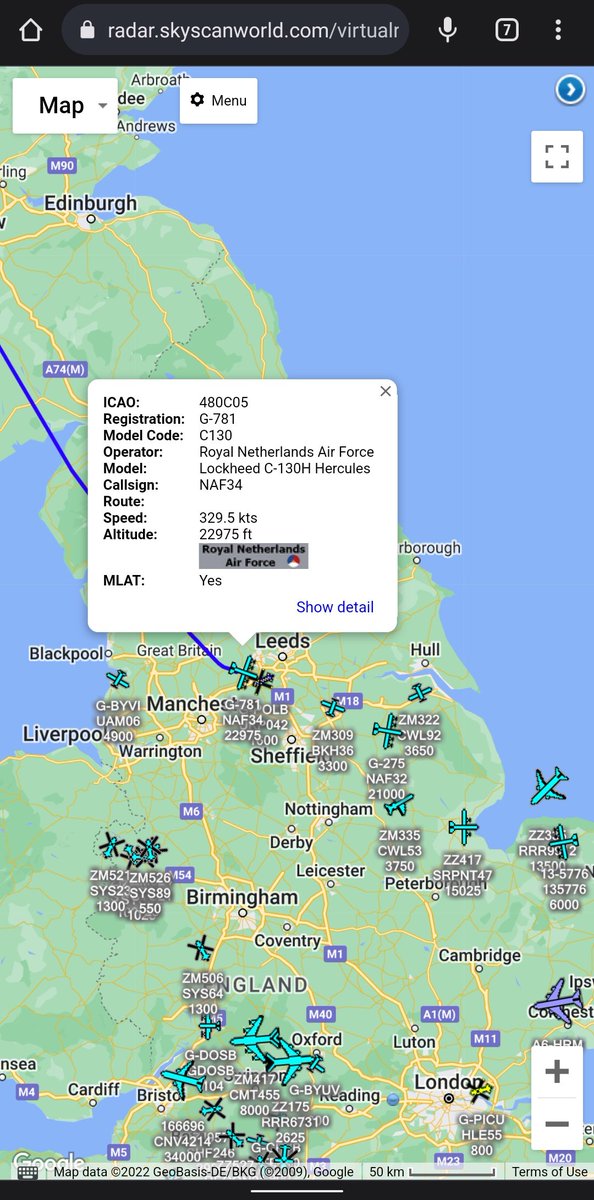 scan_sky's tweet photo. Convoy Of #RNLAF 🇳🇱 C-130s Routing Over The UK 🇬🇧 - Heading Back To Eindhoven After Deployment To Peterson Space Force Base 🇺🇸
The C-130s Originally Flew Out On 1st July & Arrived In Colorado 3rd July.
Lockheed C-130H - G-781 - #NAF34
Lockheed C-130H - G-275 - #NAF32 https://t.co/3r8870ykkU