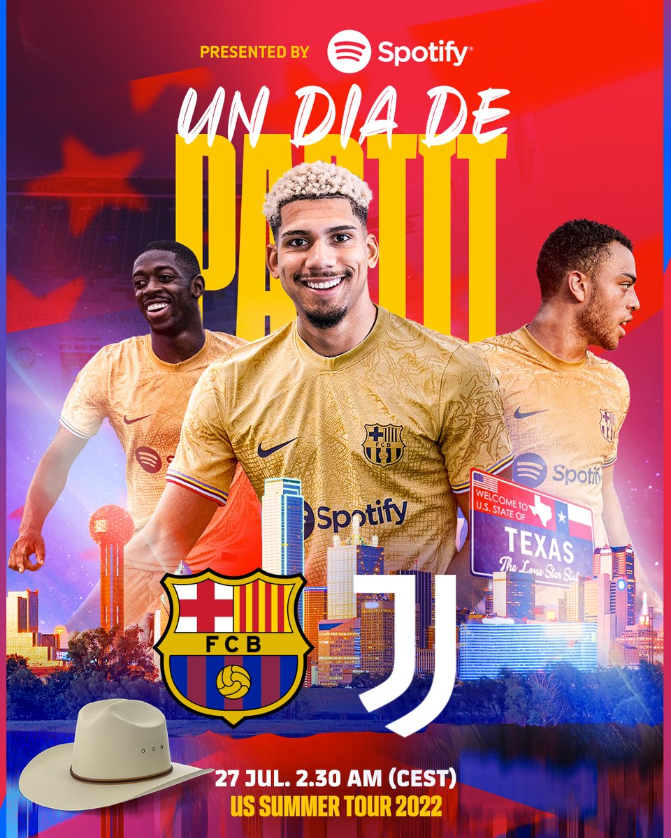 FCBarcelona_es's tweet photo. ¡𝐃𝐈́𝐀 𝐃𝐄 𝐏𝐀𝐑𝐓𝐈𝐃𝐎 𝐄𝐍 𝐃𝐀𝐋𝐋𝐀𝐒! 🇺🇸 https://t.co/jWBncRGmhB