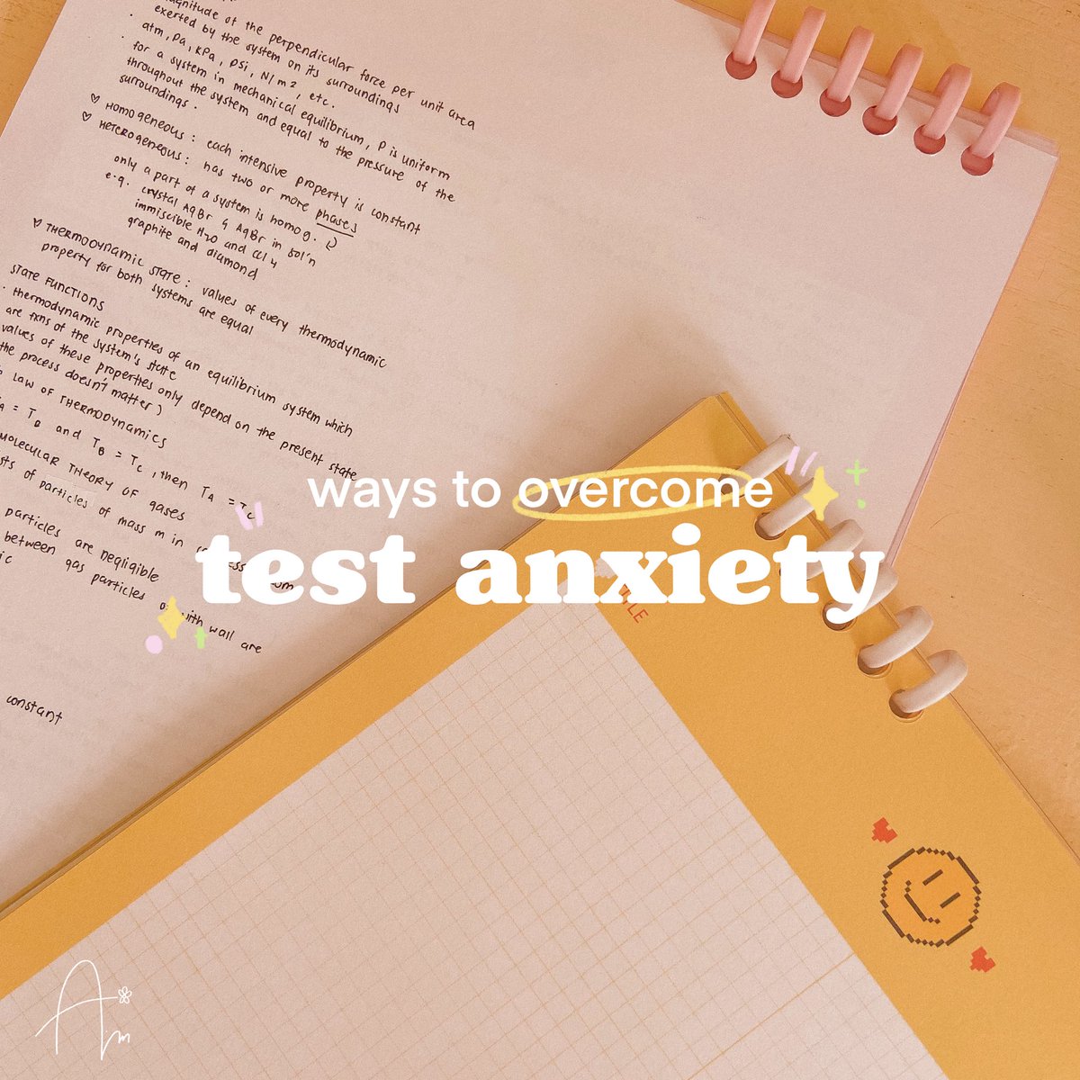bymirasoul's tweet photo. 💫 ways to overcome test anxiety 

Being nervous before the test is normal. However, test anxiety is when one becomes unable to manage their worry and can’t focus over a test. Here are simple that can help you overcome or at least cope with test anxiety. https://t.co/sEPj3LAFpR