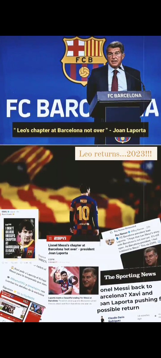COME BACK IS KING MESSI IS BARCELONA 💙🤍 

#Barcelona1992