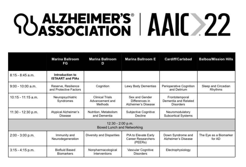 PIA Day at #AAIC22 is happening on Saturday, July 30th in the Marriott Marquis San Diego.