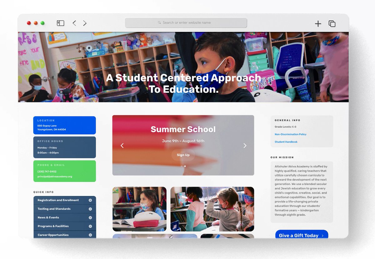 We created this website for Akiva Academy.

With a vibrant design along with a new organized way to present information to potential parents and students, this hub-style homepage is perfect for the user's experience at hubs.ly/Q01hwh-M0

#Prodigal #marketing #AkivaAcademy