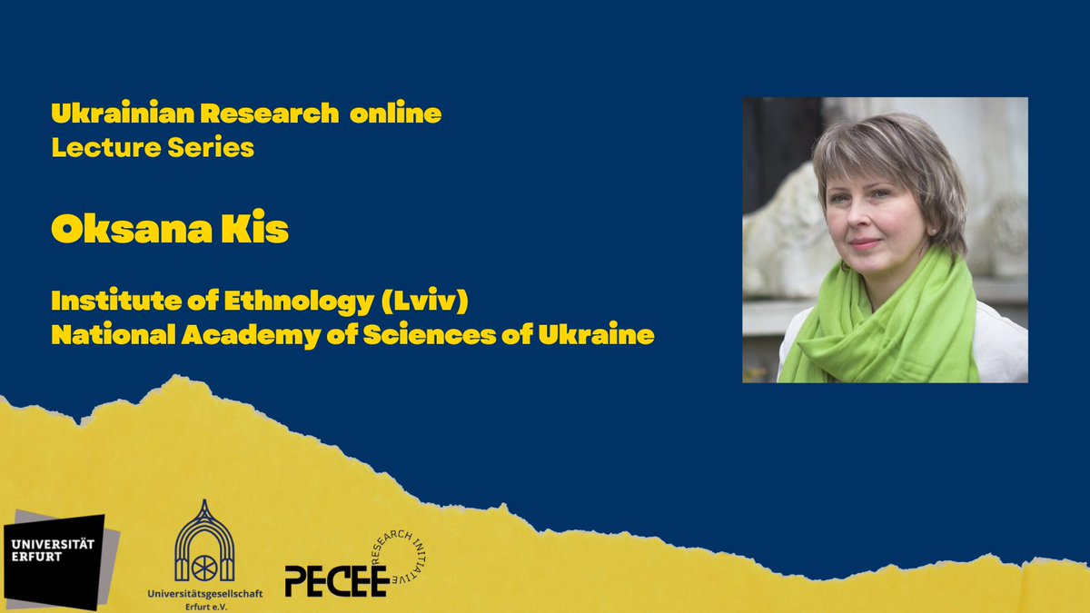 Ukrainian Research Online continues! Wednesday, 28.7, 18 CET/19 Kyiv/12 NY: We are happy to present you a lecture by Oksana Kis (Lviv), entitled "Invisible Agency: Ukrainian Women in Times of Extreme Violence Then and Now". Join us at youtu.be/Wce54OQWebA