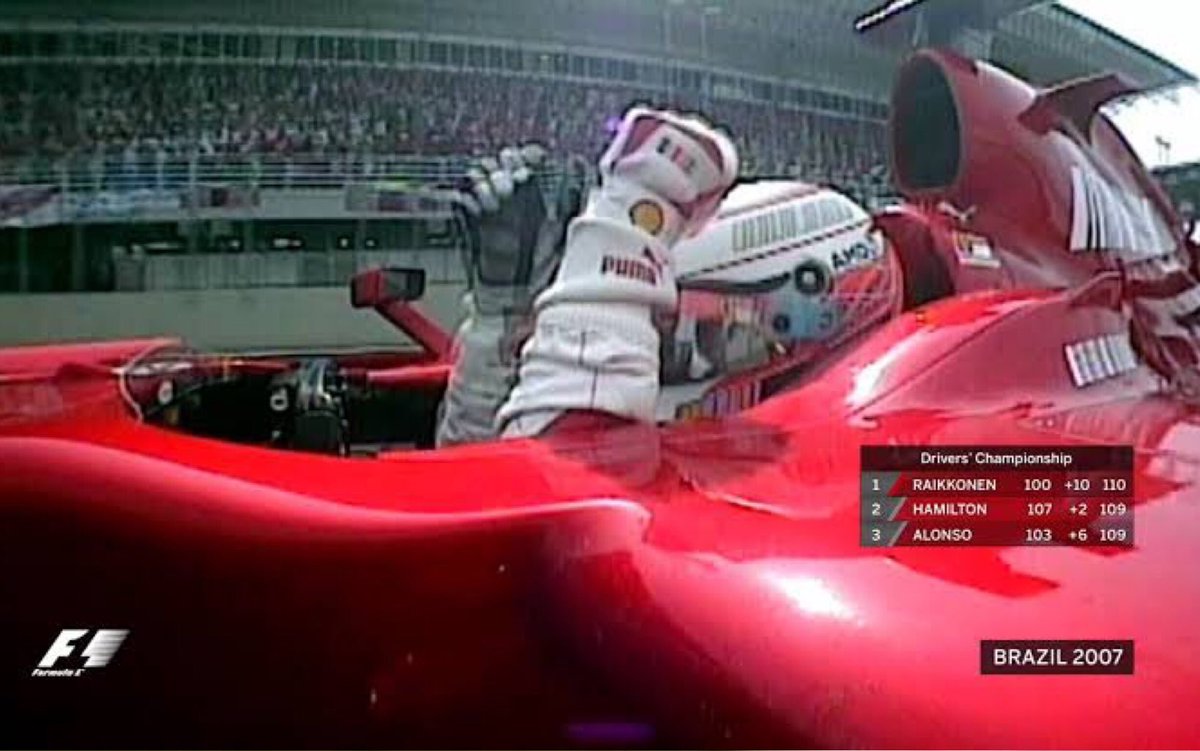 epikformula's tweet photo. Raikkonen'in 2007'de Ferrari ile 1 puan farkla şampiyon olması ve o günden sonra kimsenin Ferrari'de şampiyon olamaması... https://t.co/INffC0KXor