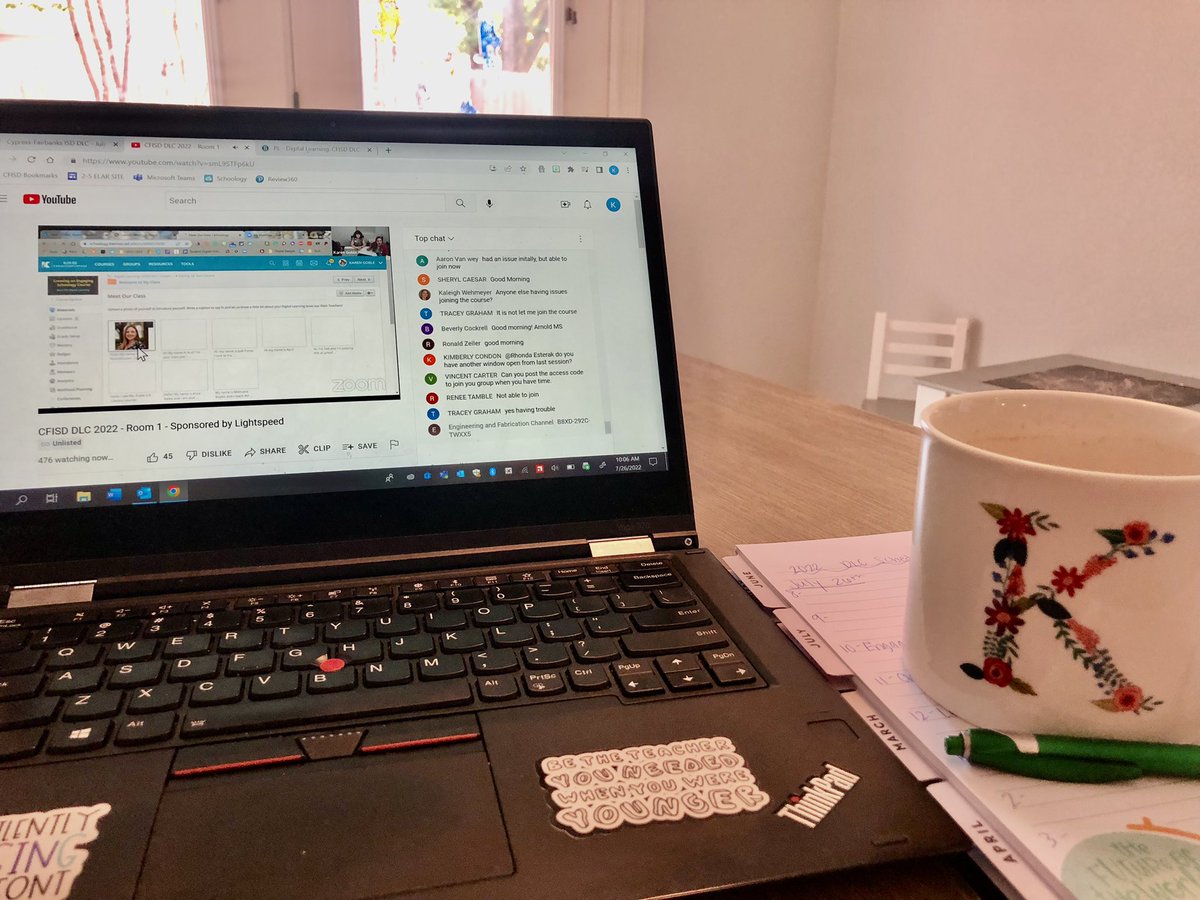 Andre4Fennel's tweet photo. So excited to be learning and growing this morning with #CFISDDLC! It also helps to have the cutest little assistant nearby 🤍
@CyFairEdTech
#AndreInAction
#CFISDSpirit https://t.co/3mGxv875gD