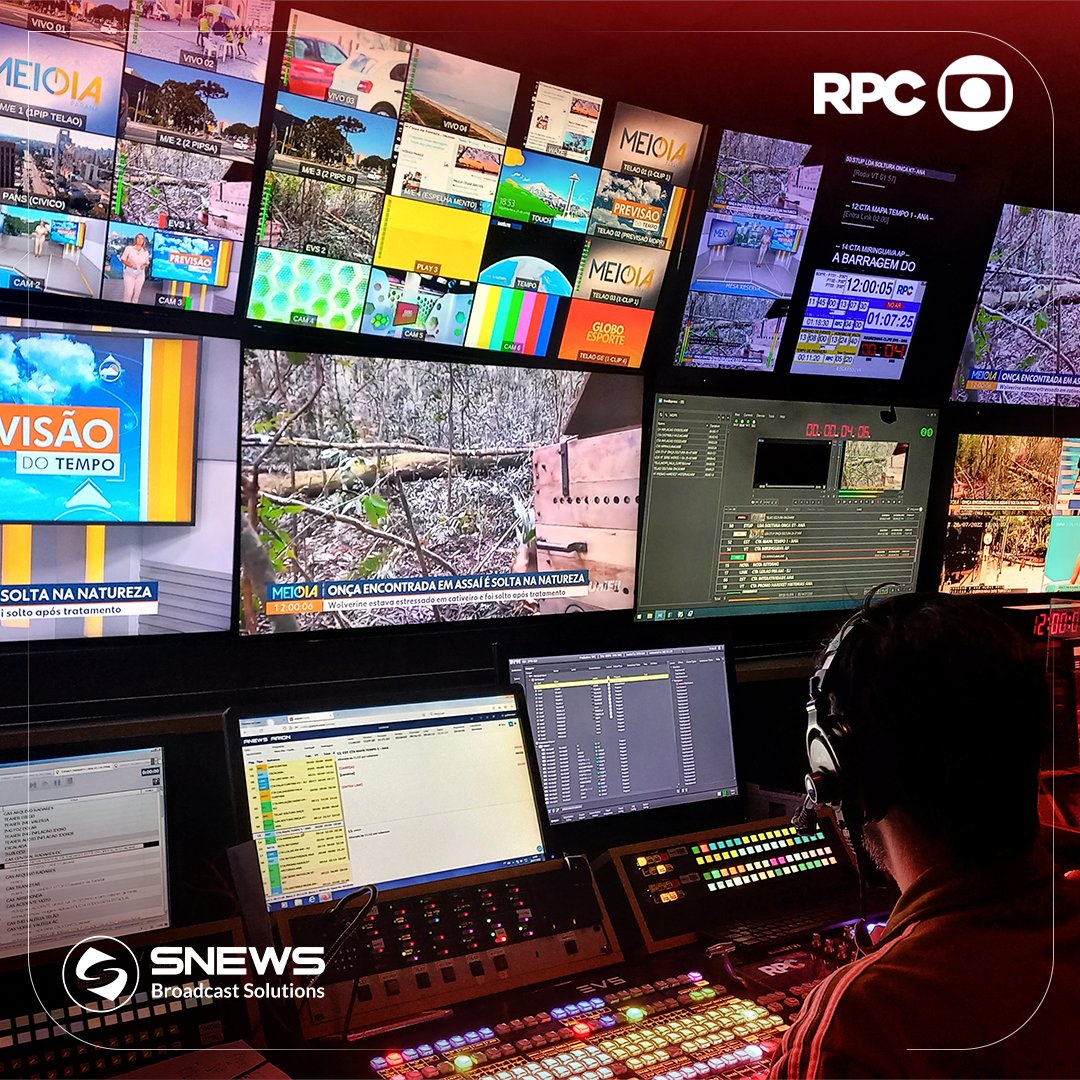 snews's tweet photo. Iniciamos o processo de implantação do nosso sistema de news, Arion, na RPC, afiliada da TV Globo no Paraná. 
A equipe SNEWS está acompanhando de perto a produção dos maiores telejornais da emissora. https://t.co/AfhViBBdB0