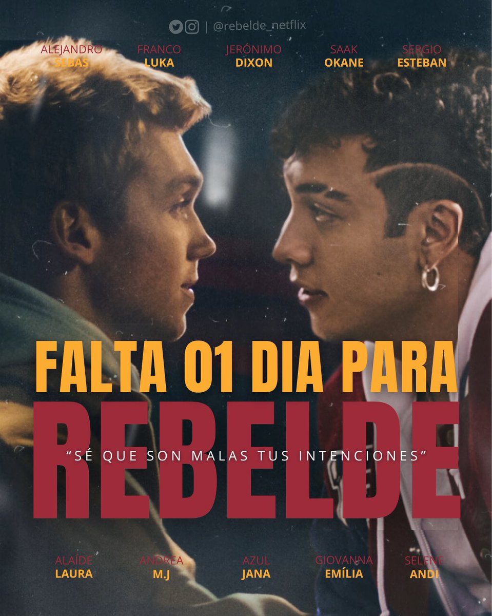 vanebrx's tweet photo. DIOS DIOS SHFHDHF QUEDAN HORAS, MAÑANA LA TEMPORADA 2 será nuestra!!!❤️😍 foto de @rebelde_netflix https://t.co/mkflhYL285
