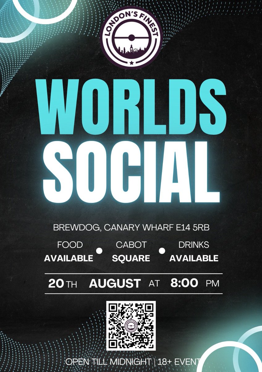 Join us after the Pokémon World Championships, for a social event... hosted by the premier Pokémon GO PvP community for London.

RSVP here: discord.gg/778haRTWY5?eve…