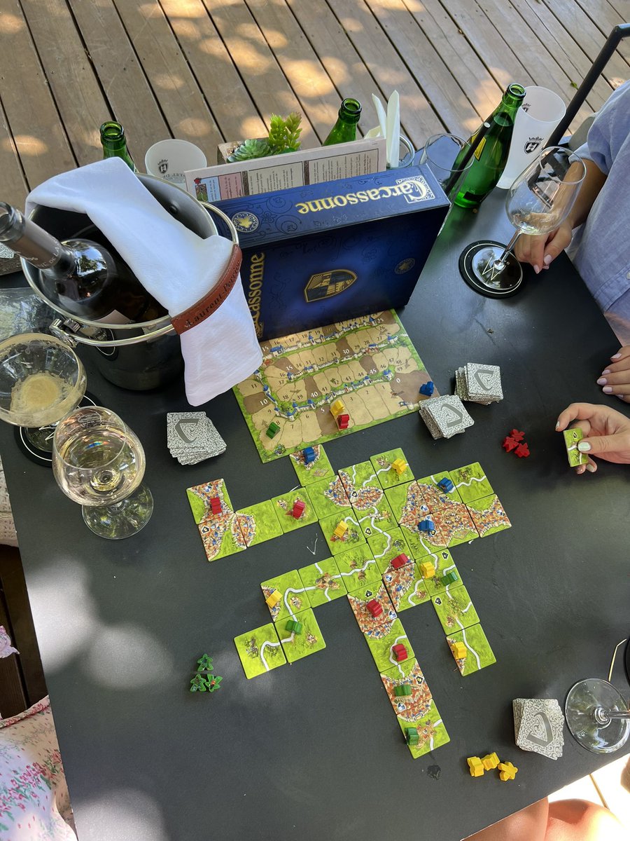 Playing Carcassonne in Carcassonne