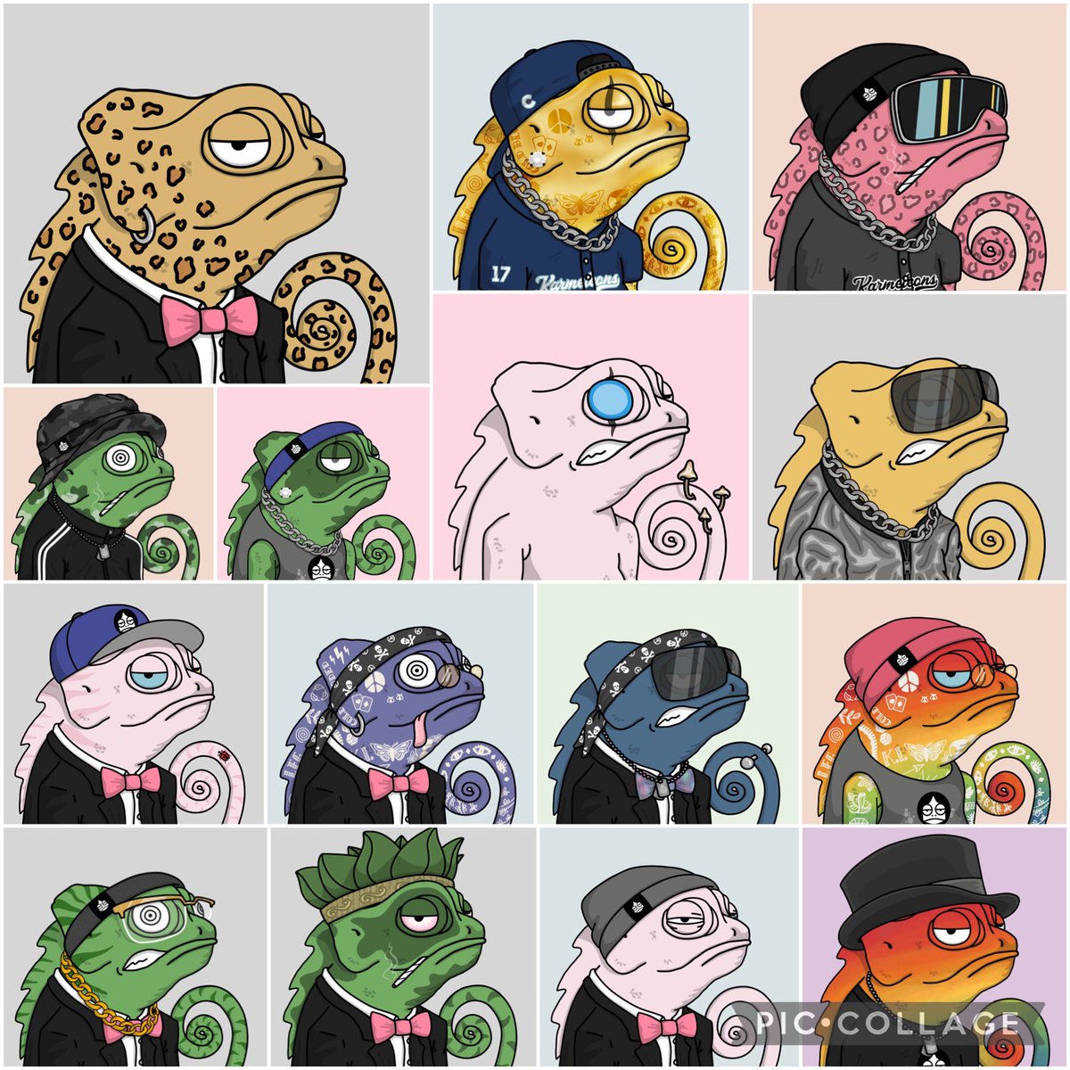 RLindNFT's tweet photo. Dropping my #dapperAF family photo for #Krewsday. Made some trades to focus on my suits. Wen ๐suit @KarmeleonsNFT? ๐คฃ๐๐๐ฆ Benny is the boss, KB (1/1) is the enforcer. ๐ช https://t.co/uyBGfFS522