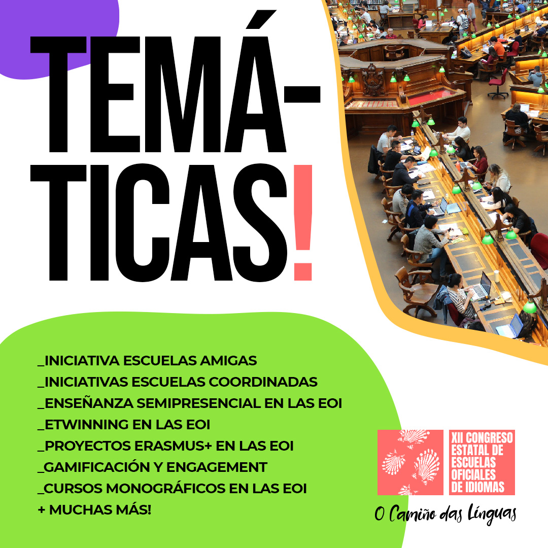 Queredes saber algunhas das temáticas que abordaremos durante #OCamiñoDasLinguas? 📚

Pois hoxe traémosvos o primeiro adianto! 
____

¿Queréis saber algunas de las temáticas que abordaremos durante #OCamiñoDasLinguas? 📚

¡Pues hoy os traemos el primer adelanto!