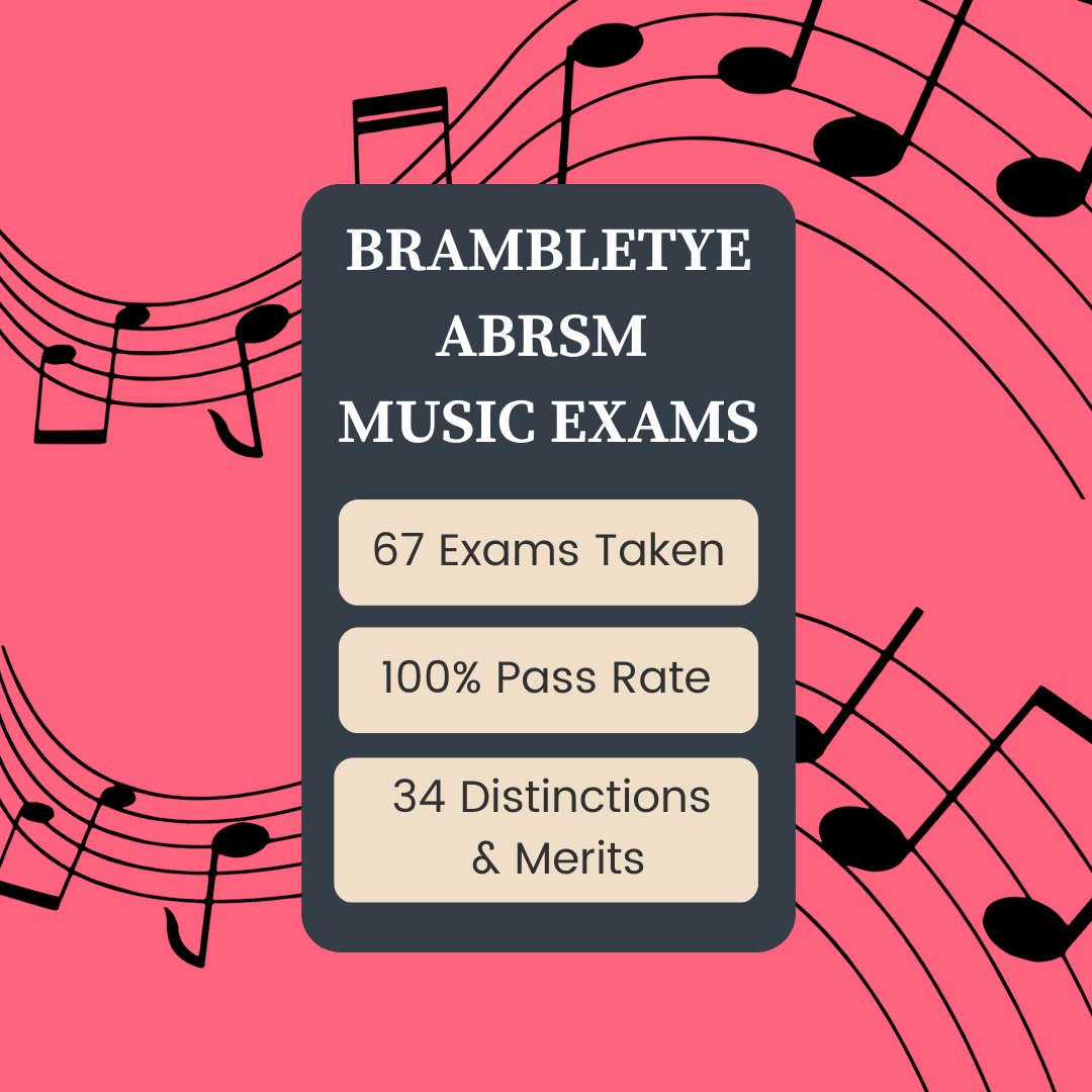 Brambletye children achieved outstanding results in their ABRSM music exams this past year. 67 exams taken, 100% pass rate & 34 Distinctions & Merits. A true reflection of their hard work & passion for their music & the dedication of our fantastic music department. #brambletye