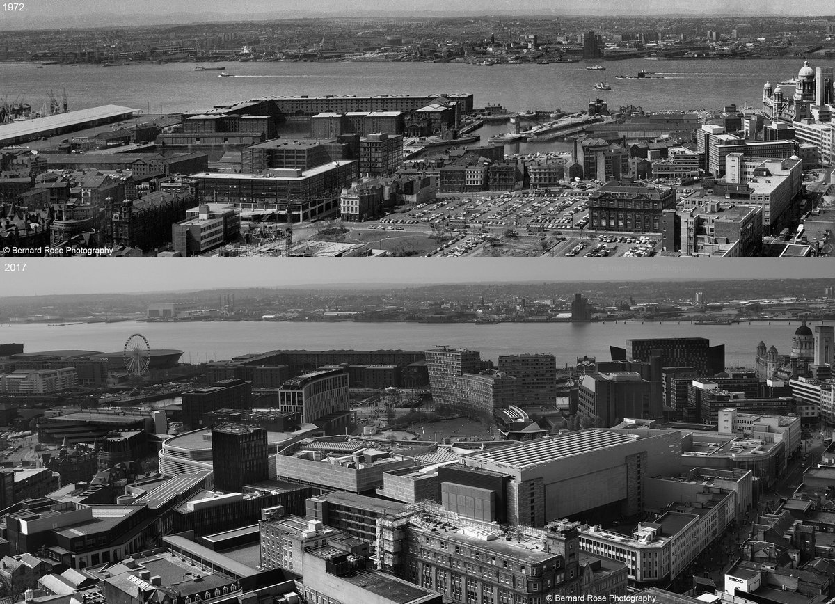 @vrsimility @mmarkmc101 @keithjones84 I prepared a comparison of 1972 view from St Johns Beacon and recently with Liverpool One @angiesliverpool @YOLiverpool