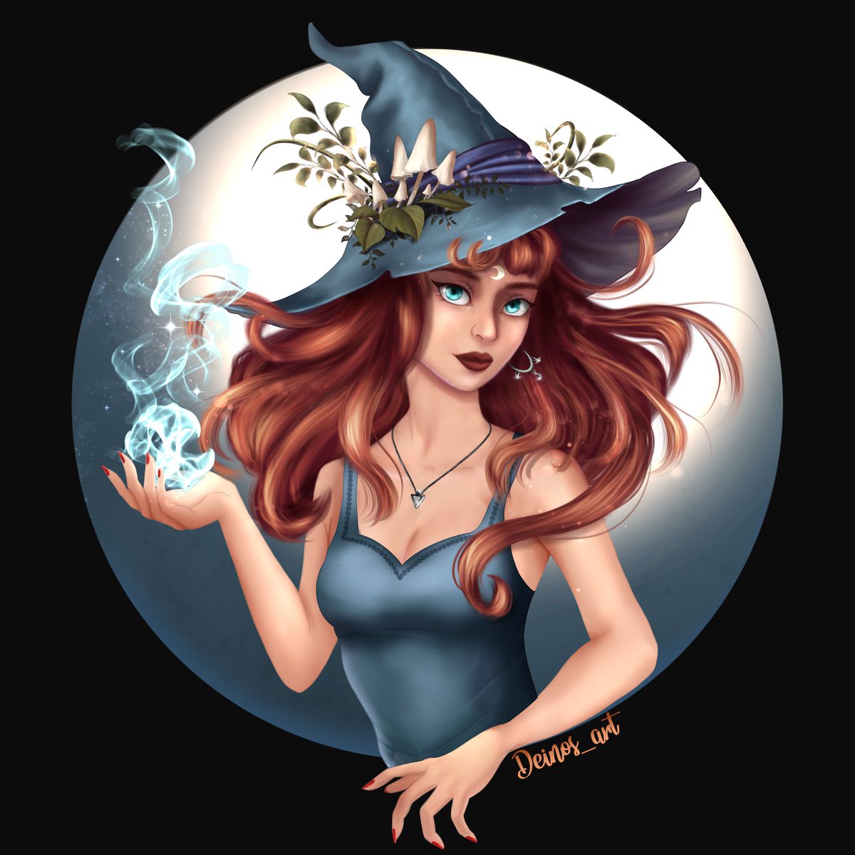 For a draw this in your style (Selenada in insta)
#whitch