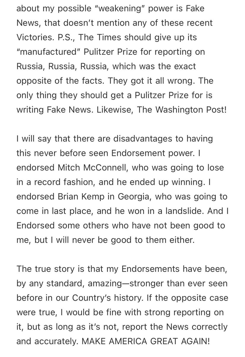 Statement by Donald J. Trump, 45th President of the United States of America