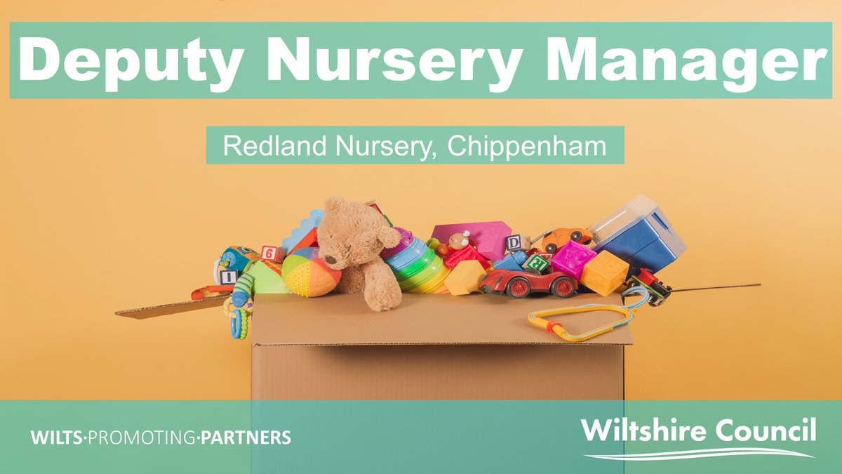 You will support the Nursery Manager to lead and inspire the provision of a child centred nursery environment in which all children are cared for in a safe, nurturing and stimulating way that encourages individual development: jobs.wiltshire.gov.uk/details#!/refe…

Closing: 23rd August