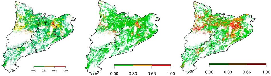 La manca de pluges i les onades de calor fan preveure un any molt dur per als boscos de Catalunya. La Garrotxa seria la comarca més sensible, amb un 50 % dels seus boscos en situació de vulnerabilitat alta naciodigital.cat/ecodiari/notic…