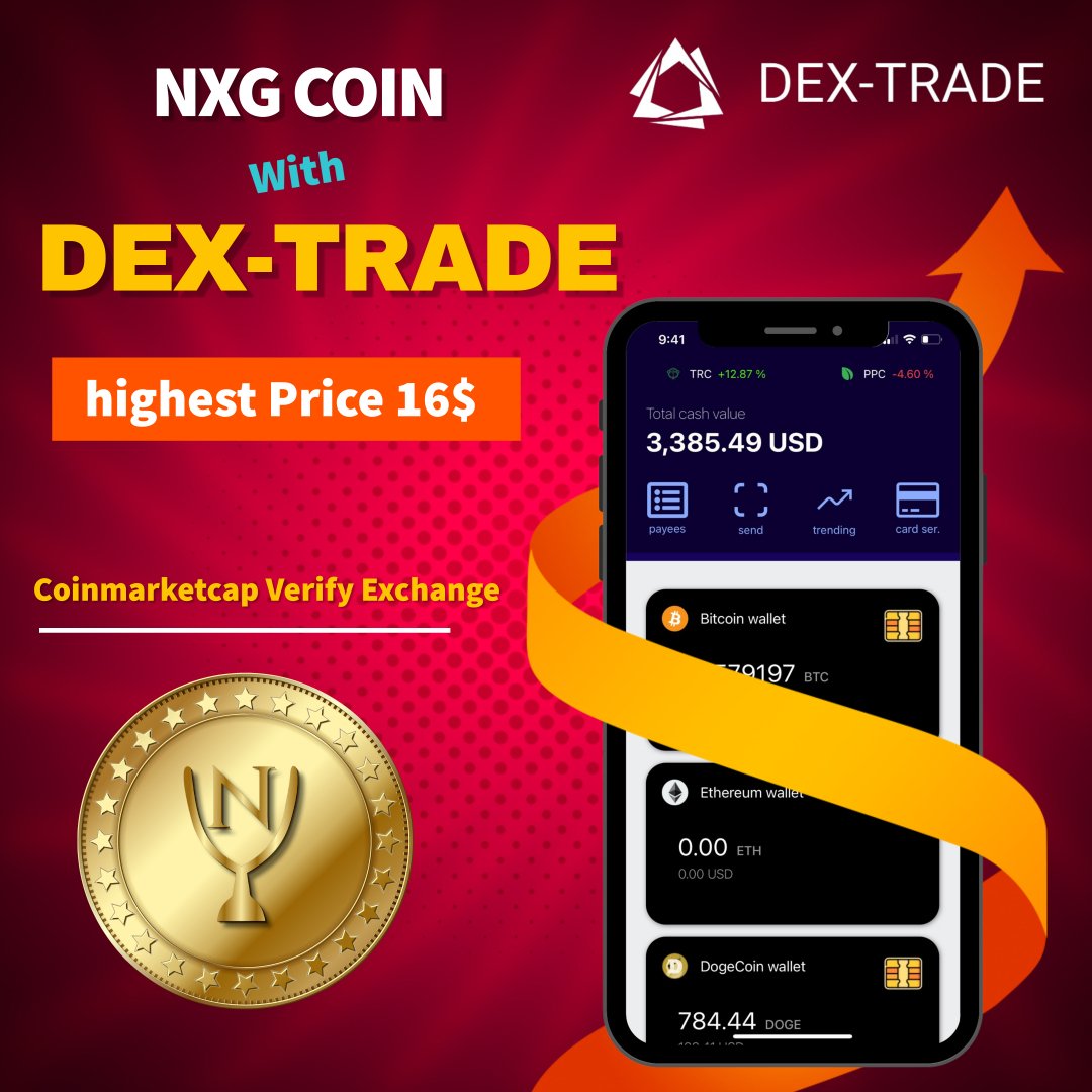NXG Coin (NXG) is listed on Dex-Trade 
The following pair is supported:   
NXG/USDT 
 
Official website: nxgcoin.io 
 
Twitter: x.com/NxgToken 
Telegram: t.me/nexa_global 
GitHub: github.com/Nxgcoin/assets… 
Whitepaper:  nxgcoin.io/theme-assets/N…