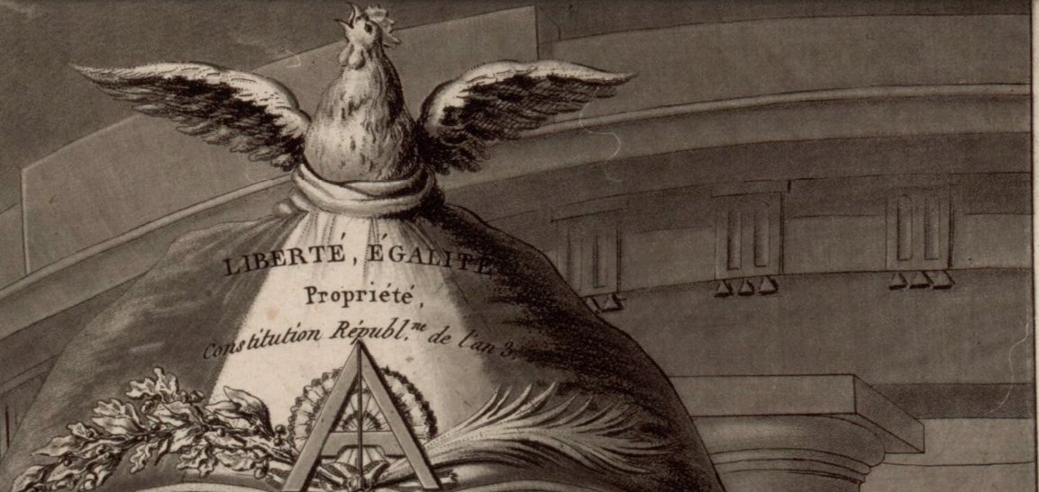 'Liberty, equality, property'—detail from a 1797 print celebrating the coup of 18 Fructidor.