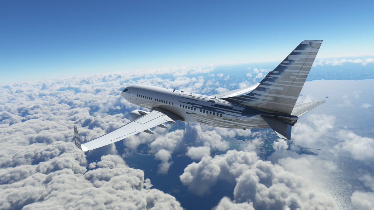 MaikelMcGiver's tweet image. Blasting our way out of Jersey's runway 26 for a flight to San Sebastián Airport (LESO/EAS). Clouds looking lovely as always in this sim. #MSFS2020 #MSFlightSim #Flightsim #Aircraft #PMDG #BBJ #B737 #Boeing #Private #Vatsim #Aviation #Flying @MSFSofficial @PMDGSupport #Twitch