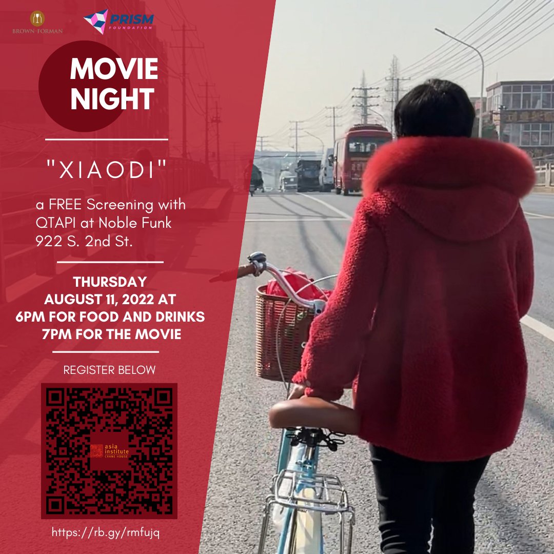 CraneHouse's tweet photo. Join QTAPI at Noble Funk on Aug 11 at 7pm for a FREE Special Screening of "Xioadi", a documentary of a young trans girl's escape from a "conversion therapy" camp in China.

Come early at 6pm to meet QTAPI members and order some food and drinks from Noble Funk! https://t.co/0AM4kpj9fv