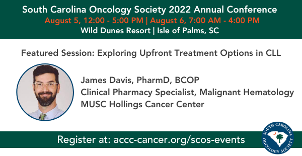 OSSOncology's tweet photo. New session coming to the #SCOS2022 Annual Meeting! On 8/6 @thisisJamesD, @muschollings will examine different prognostic markers in CLL, their influence on therapy selection & appropriate tx strategies. Register today: https://t.co/jlK3ifyieb https://t.co/9cIgkjwH4I