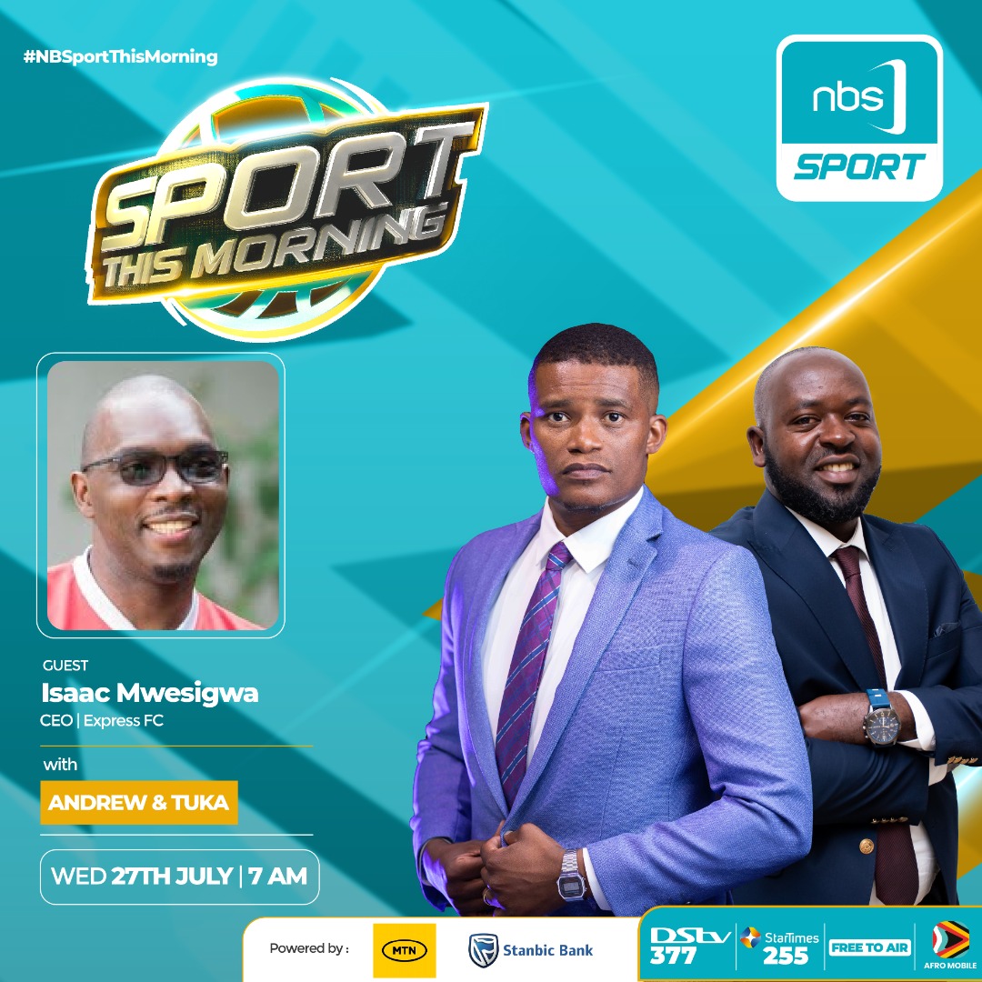 ( 📻 | 📺 ) MEDIA VISIT.

The CEO <a href="/IsaacMwesigwa10/">Isaac Mwesigwa</a> will be Live on <a href="/nbssport1/">NBS Sport</a> #NBSportthisMorning at 7AM on Wednesday 27th July (Tomorrow).
Don't Miss!

#MukwanoGwabangi🔴🦅
#FCAt65