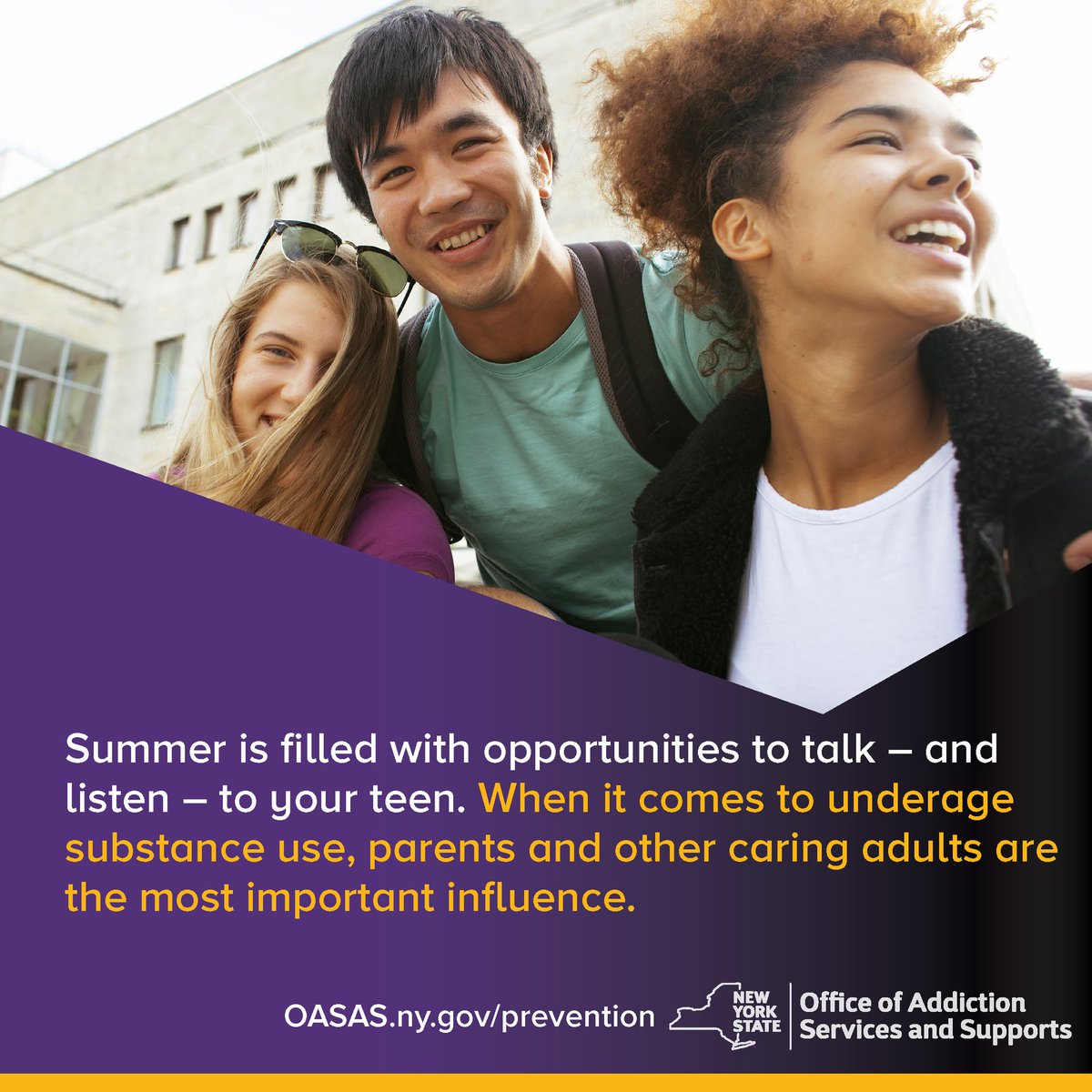 For tips on talking to your teen, visit oasas.ny.gov/prevention
Local resources can be found through <a href="/preventionptnm/">Prevention Council</a> at preventioncouncilputnam.org

#Prevention #PreventionWorks #SubstanceUseDisorder #oasas #PutnamCountyNY #YouthAwareness