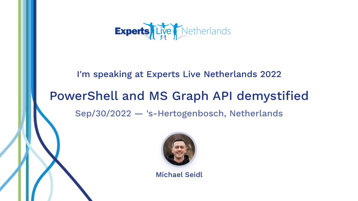 SeidlM's tweet photo. I am super excited to be a speaker at the most prominent Experts Live Event (in my opinion). 

I will talk about my favorite topic right now, MS GRAPH API and automation.

More Details: https://t.co/XfTyxvY2Zj

#Community #Speaking #ExpertsLiveNL #MSGRAPH #GRAPHAPI #msgraphapi https://t.co/XzUyRq9e1z