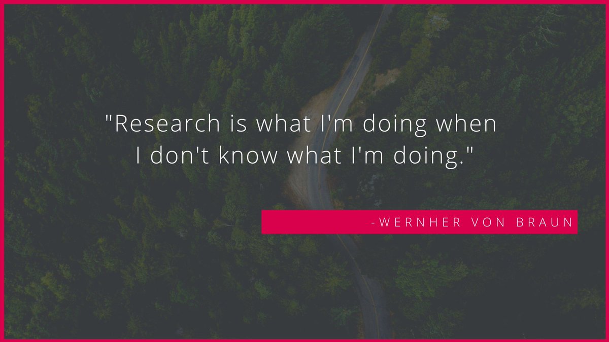 ThomasSci's tweet image. "Research is what I'm doing when I don't know what I'm doing." – Wernher von Braun #sciencequote #quote