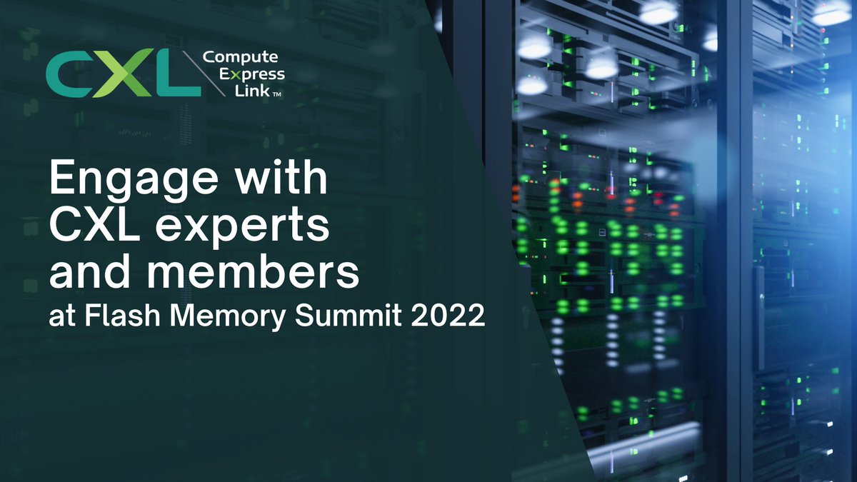 ComputeExLink's tweet image. #FMS2022 is a few days away! #ComputeExpressLink (#CXL) experts and #CXLConsortium members will be sharing updates on the next-generation specification and development. 

Read our latest blog for an overview of CXL presentations at FMS: bit.ly/3z97UOb