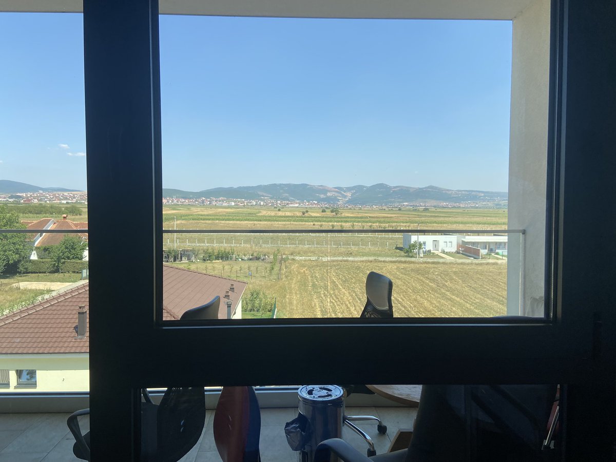 asmahbi2's tweet photo. Followed by some Kosovon tea with a superb backdrop from the staff kitchen! https://t.co/aKLqXC5k85