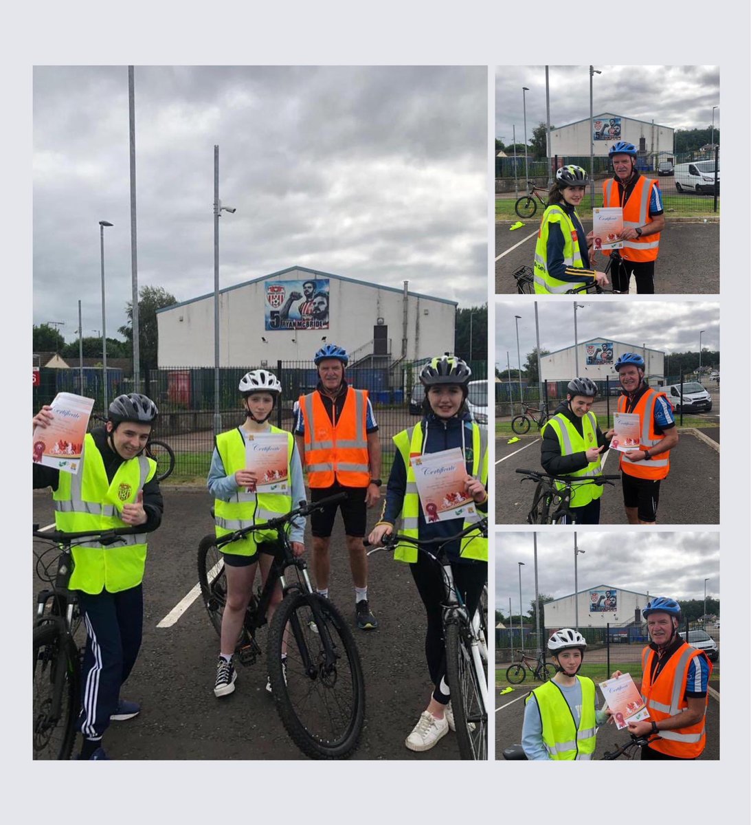 BBHealthForum's tweet photo. Members of our cycling team from @StJosephsDerry and @StCeciliasDerry completed their Level 1 Cycling Proficiency. Upskilling and always learning! #cycleteam #socialconnections #keeplearning #lifeskills #FACTproject https://t.co/3M5imM2hkP