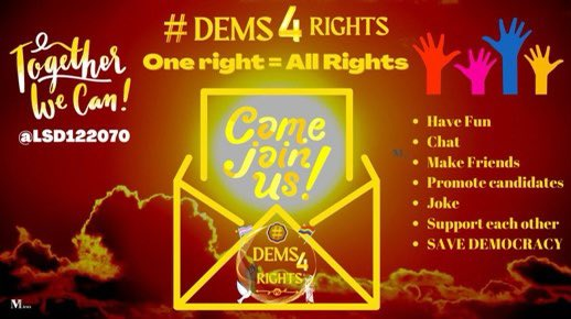 PaulDereume's tweet photo. โ๏ธ#Dems4Rightsโ๏ธ@Dems4Rightsโ๏ธ
โ๏ธโ๏ธโ๏ธ #Candidates2022โ๏ธโ๏ธโ๏ธ
@TrifectaMom7 #NH07
@JesseP4Florida #FL62
@Cindy_Banyai_FL #FL19
@shuwaskiyoung #MS03
@AnitaSomaniMD #MD11
@TamieUSCongress #OH04
@DonovanFentonNH #NH10
@Morgan4NCSenate #NC33
@jrgaillot #FL #CommissionerOfAgriculture https://t.co/8jjXb821dc